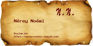 Nérey Noémi névjegykártya